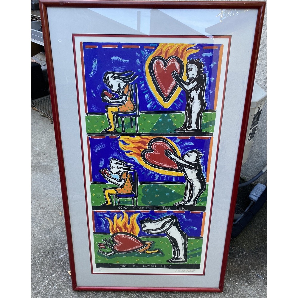 MICHELE ROBERTS Silkscreen 14/90 How could he tell her that he loved her 1991
